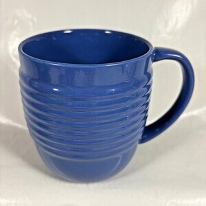 Bosco Ware Beehive Ribbed Stoneware Mug Blue Stoneware Thailand